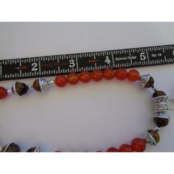 Carnelian, Azurite, Tiger Eye Necklace - Picture 10 of 10